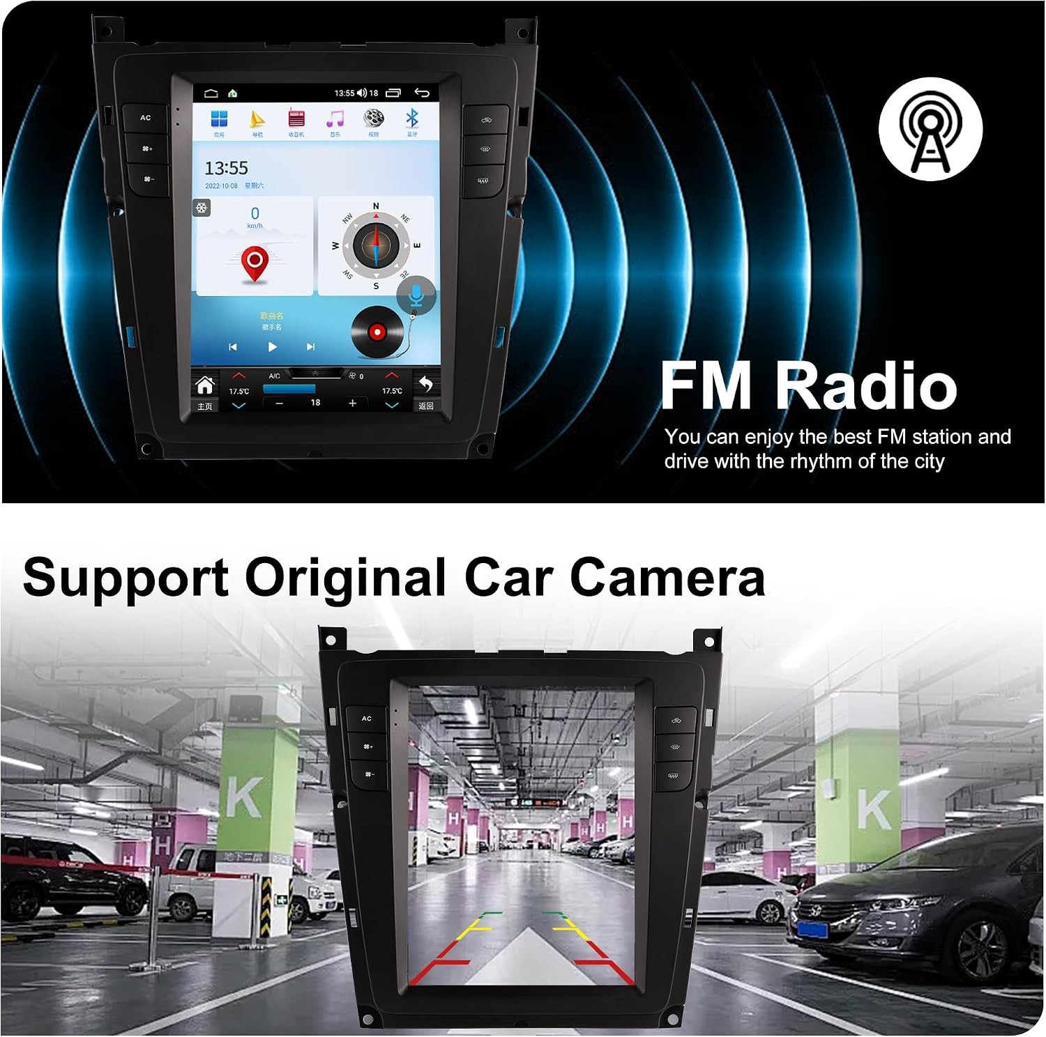 9.7” Vertical Android Radio For Bentley Flying Spur Continental CarPlay 4+64GB
