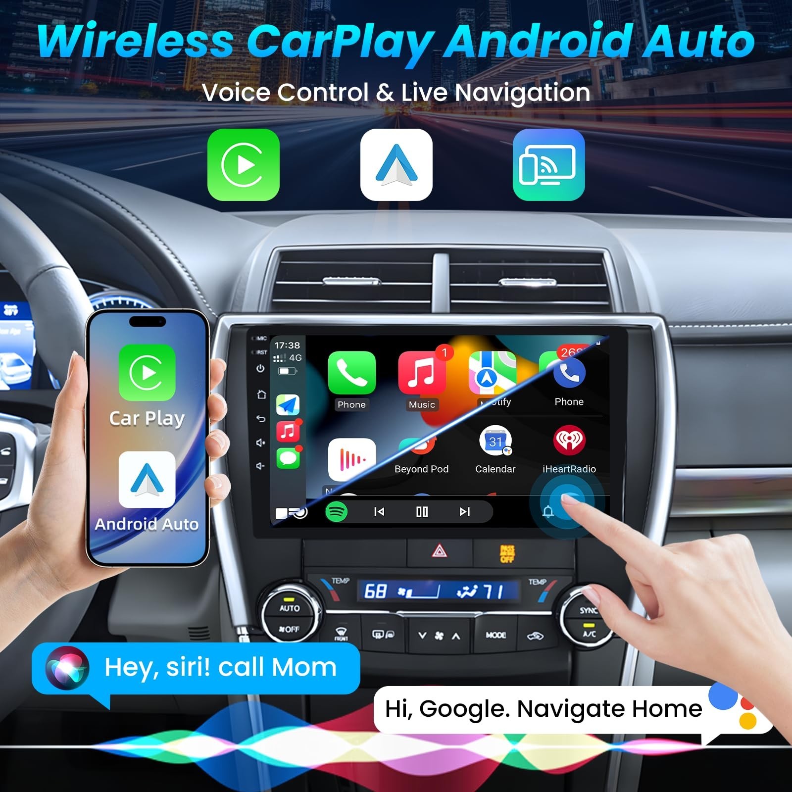 [6G RAM 128G ROM] Car Radio for Toyota Camry 2012 2013 2014 Replacement: Upgr…