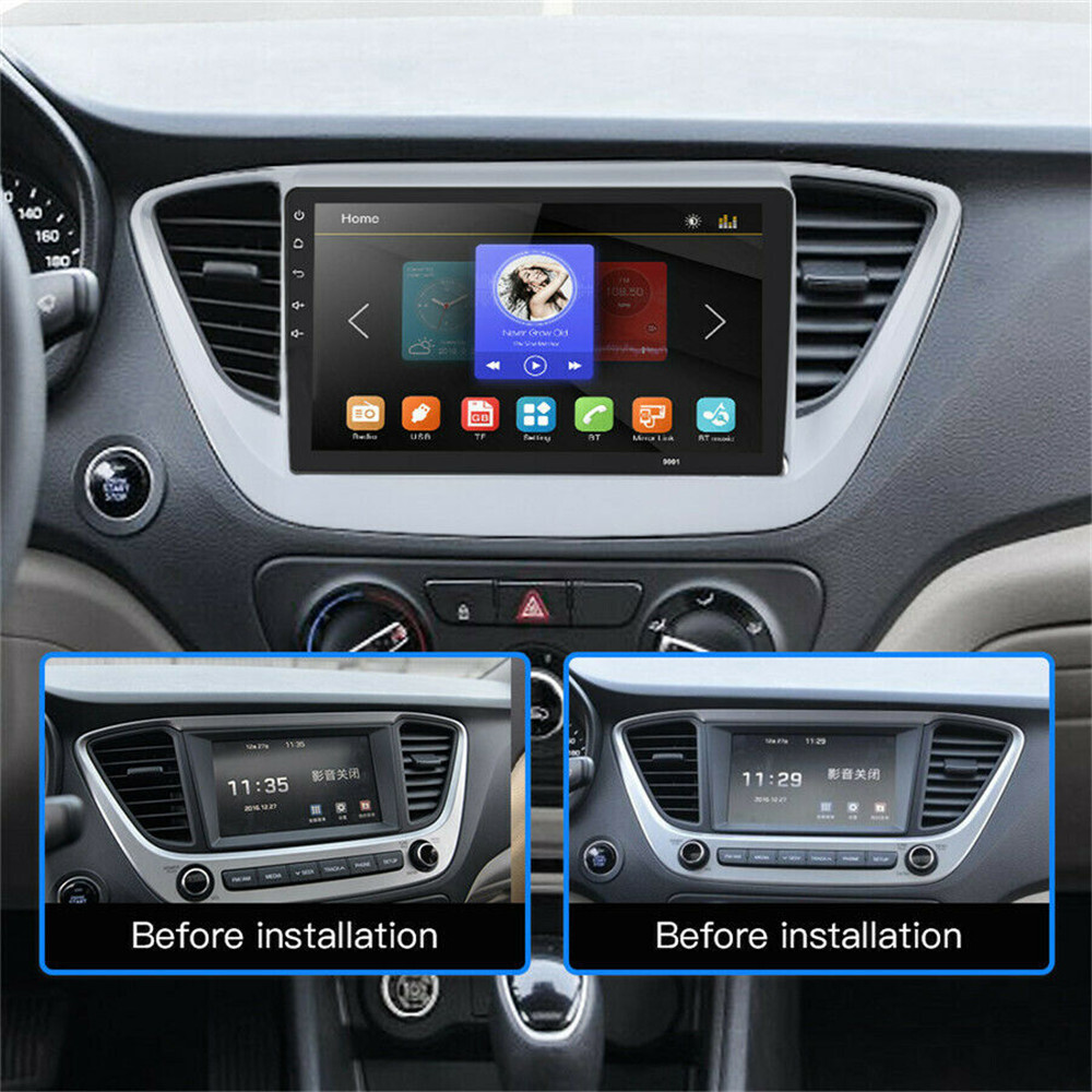 Single 1 Din Android 11 Car Radio Stereo GPS Navi WiFi Quad Core 10.1inch 2+32GB