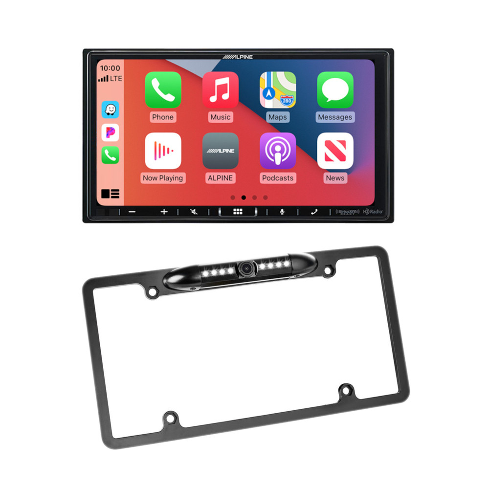 Alpine iLX-407 | 7″ Double DIN Multimedia Receiver + License Plate Camera