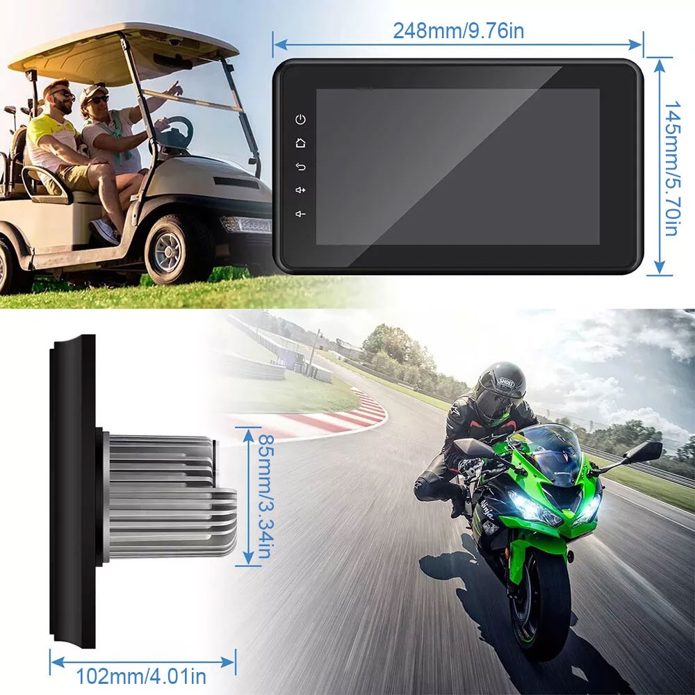 8″ Waterproof Marine Multimedia Player with Wireless Carplay and Android Auto