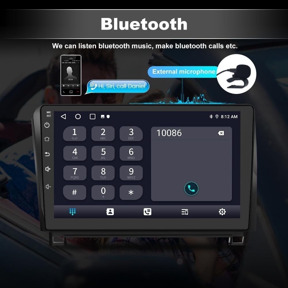 10.1″ 64G Android Auto Carplay for Toyota Tundra 2007-2013; Sequoia 2008-2018