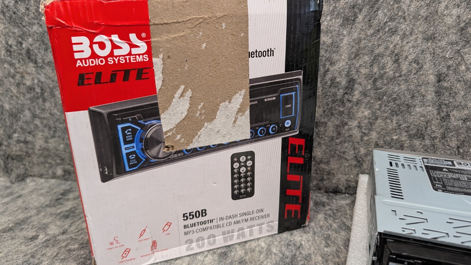 BOSS Audio Systems Elite 550B 1 DIN Bluetooth AM/FM CD Receiver USB AUX