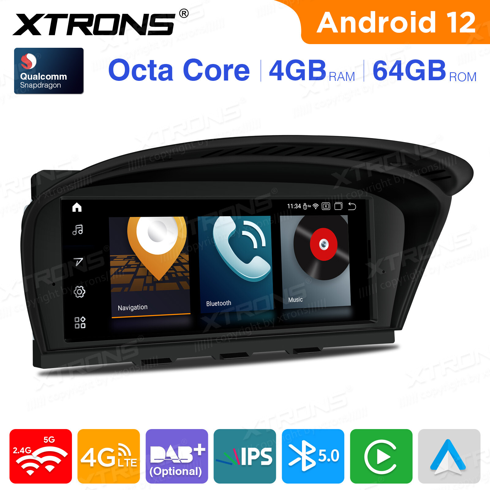 Qulcomm Octa Core Android 12 Car Stereo Radio GPS DSP For BMW 3/5er E60 E90 CCC