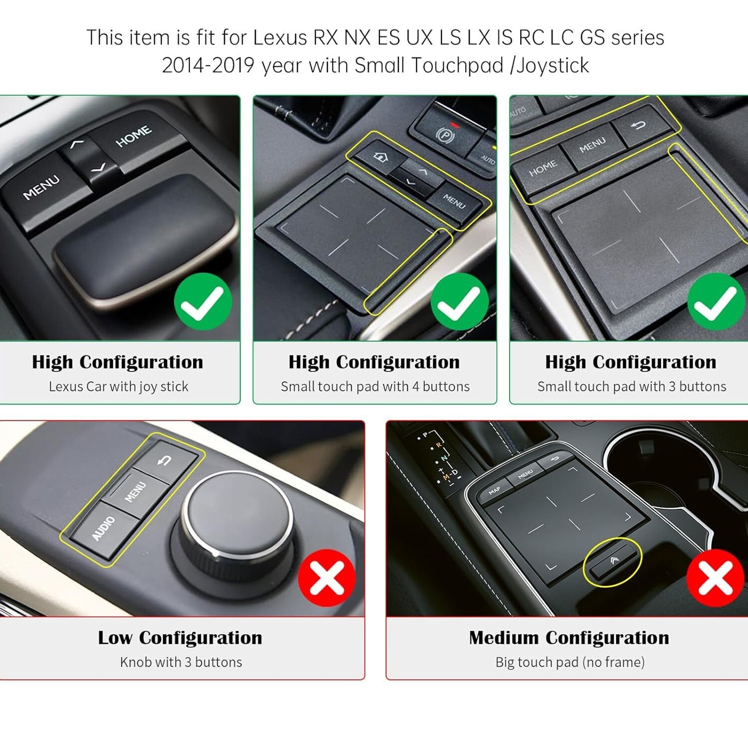 Wireless Carplay Android Auto for Lexus NX RX is ES GS RC CT LS LX LC UX 14-19