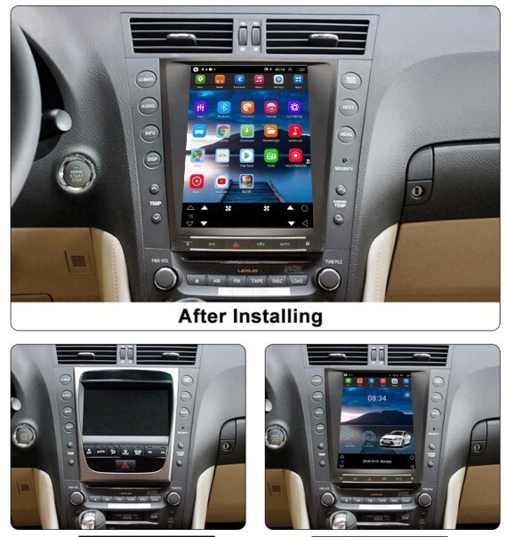 Car Stereo Radio Auto Android Carplay Navi 4+64GB For Lexus GS300 350 2004-2011