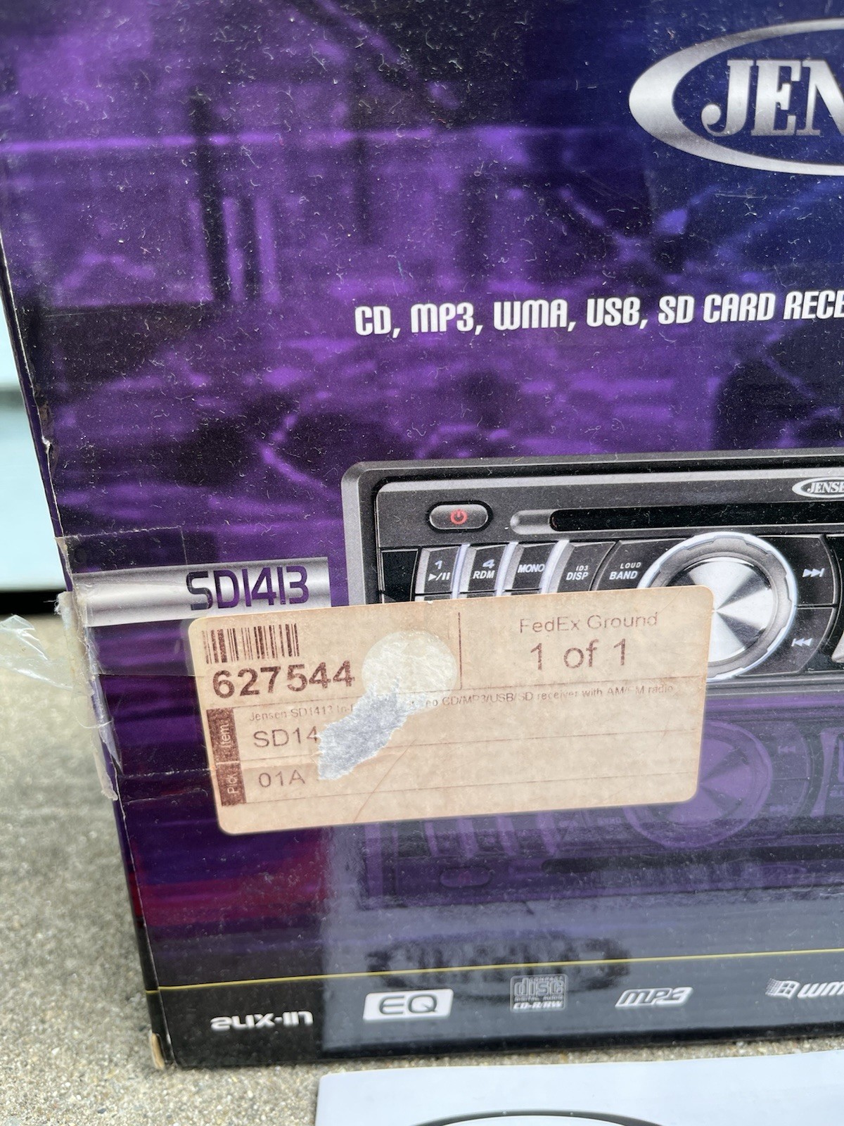 New Jensen SD1413 CD Player/MP3 In Dash Receiver With HARNESS Remote NOS