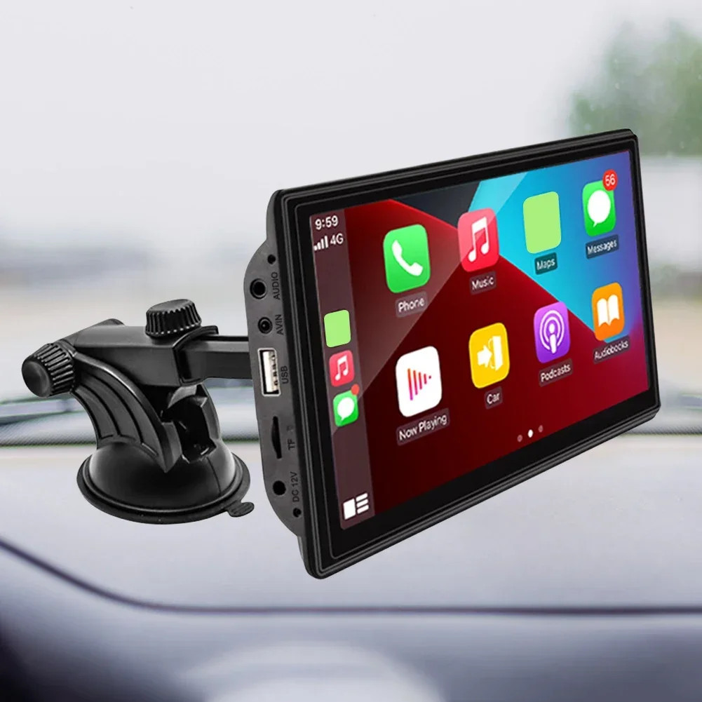 7inch Portable Car Stereo Wireless Apple Carplay Auto Touch Screen BT Radio+CAM