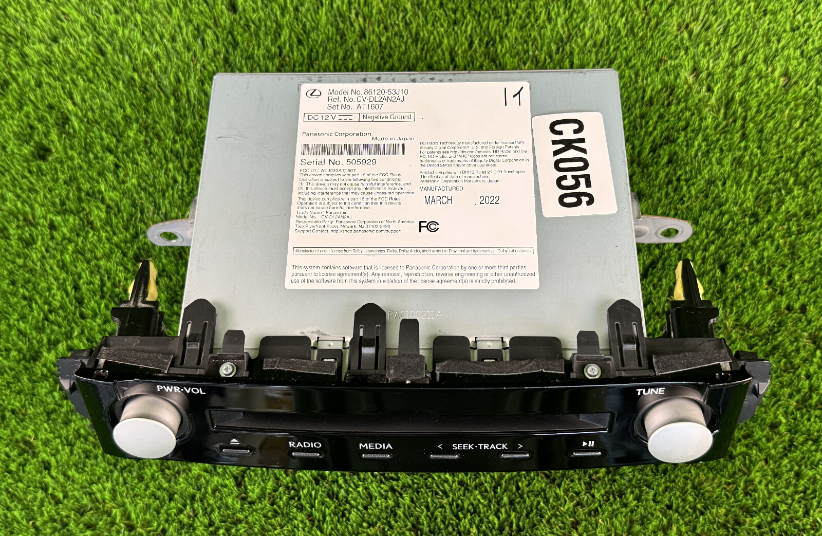 Lexus IS250 IS300 IS350 2020-2023 Gracenote Radio control Unit 86120-53J10 Used