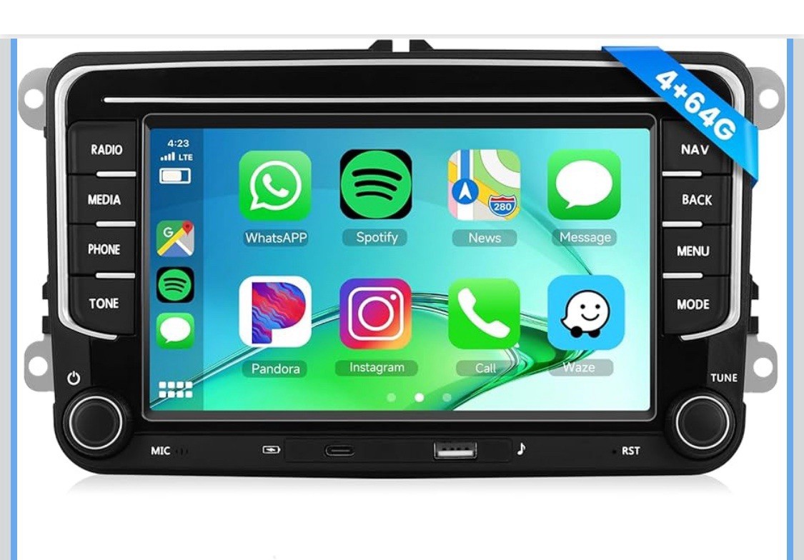 Car Radio Stereo for VW Volkswagen Seat Golf Passat Jetta Beetle Tiguan Touran E