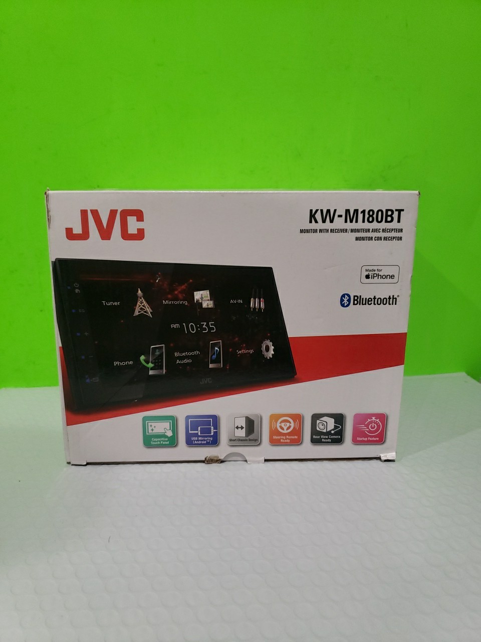 NEW JVC KW-M180BT, 2-DIN Digital Media Receiver, w/ Bluetooth Open Box