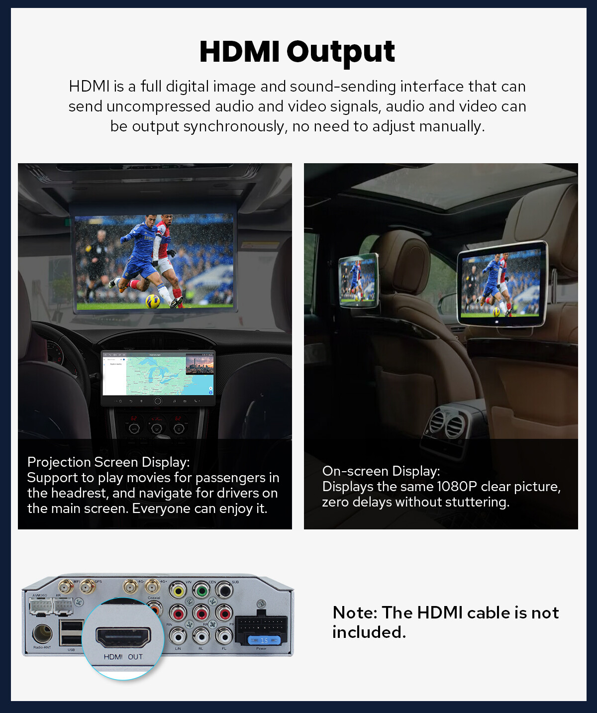 12.3 Inch Universal Single/Double Din Head Unit with HDMI Output Android 12 DSP