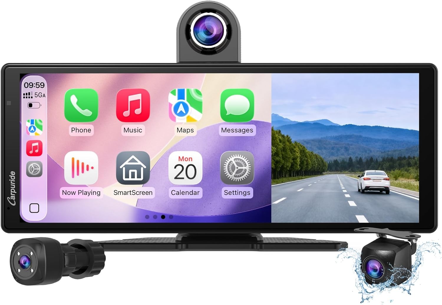Carpuride W903S3 9.33in Wireless Carplay Screen 4K Front Camera