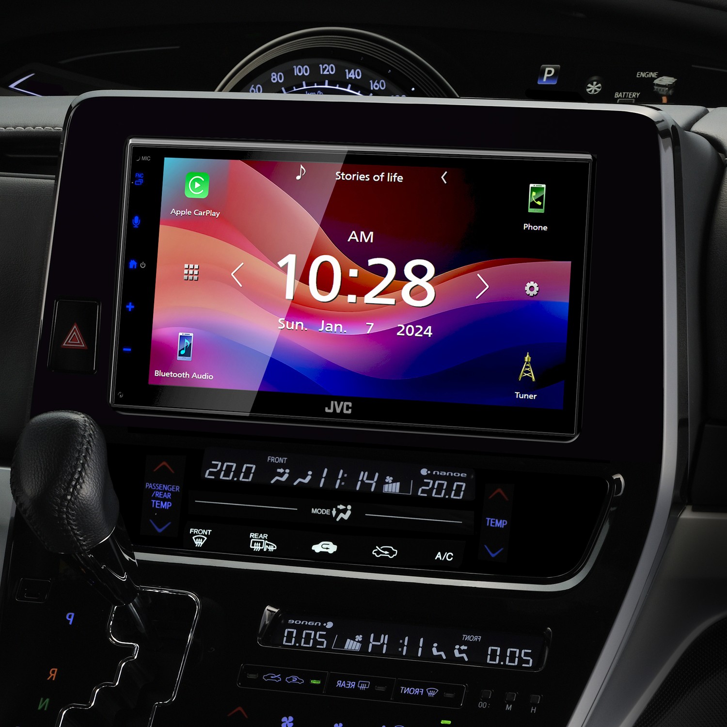 KW-M590BT 6.8-In. Car In-Dash Unit, Double-DIN/Single-DIN Short Chassis…