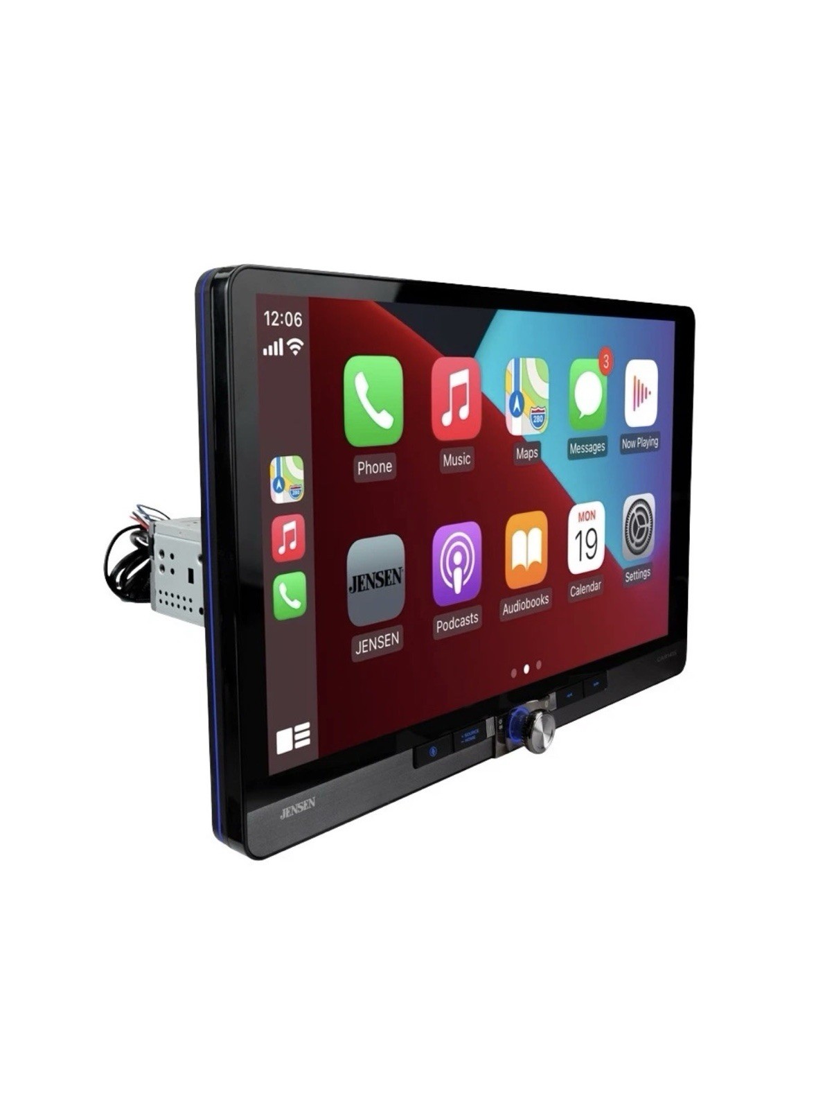 Jensen CAR1415 14″ 1-DIN/2-DIN Multimedia Receiver with CarPlay and Android Auto