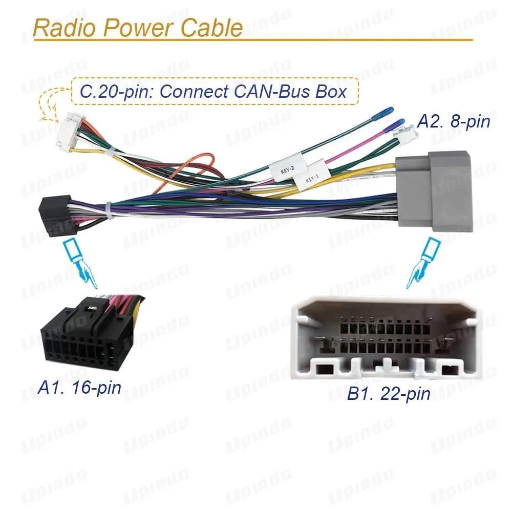 16pin Car Stereo Radio Power Retrofit Wiring Harness Adatper fits for Jeep