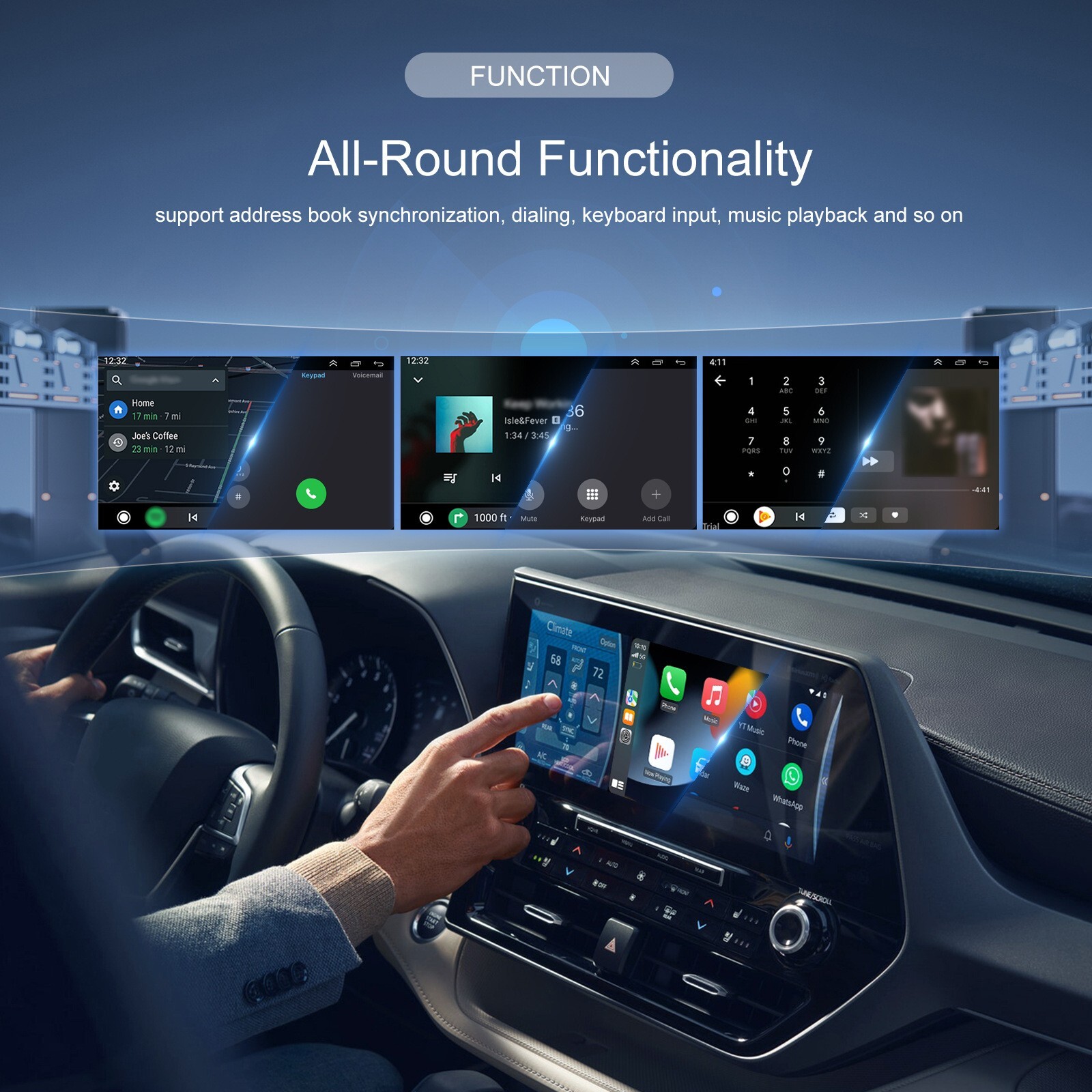 Wired to Wireless CarPlay & Android Auto Adapter – Plug & Play, Fast Connection