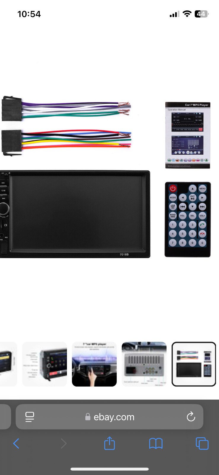 7″ Double 2 DIN Car Stereo Radio MP5 Touch Screen Bluetooth FM USB Mirror Link