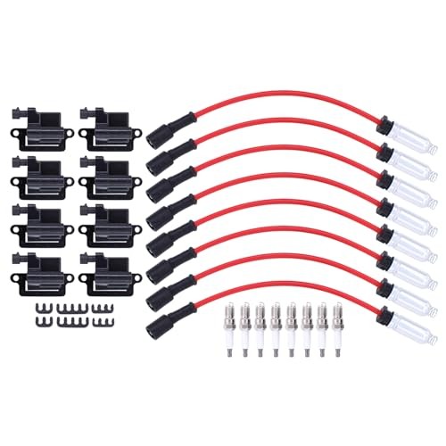 Square Ignition Coil and Spark Plug Wires for GMC Yukon Savana Sierra Chevy