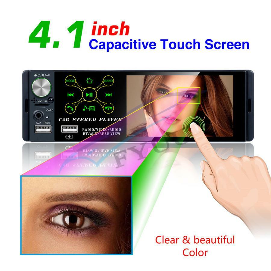 4.1″ Car Radio Bluetooth MP5 Player AM FM RDS w/ 8LED Intelligent Dynamic Camera