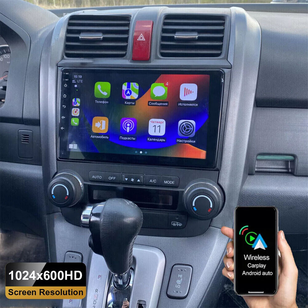 Apple Carplay For Honda CRV 2007-2011 Android 13 Car Stereo Radio GPS Navi FM BT