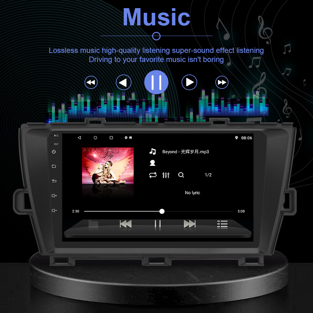 For Toyota Prius 2010-2015 Apple Carplay Car Stereo Radio Android GPS Navi 64GB