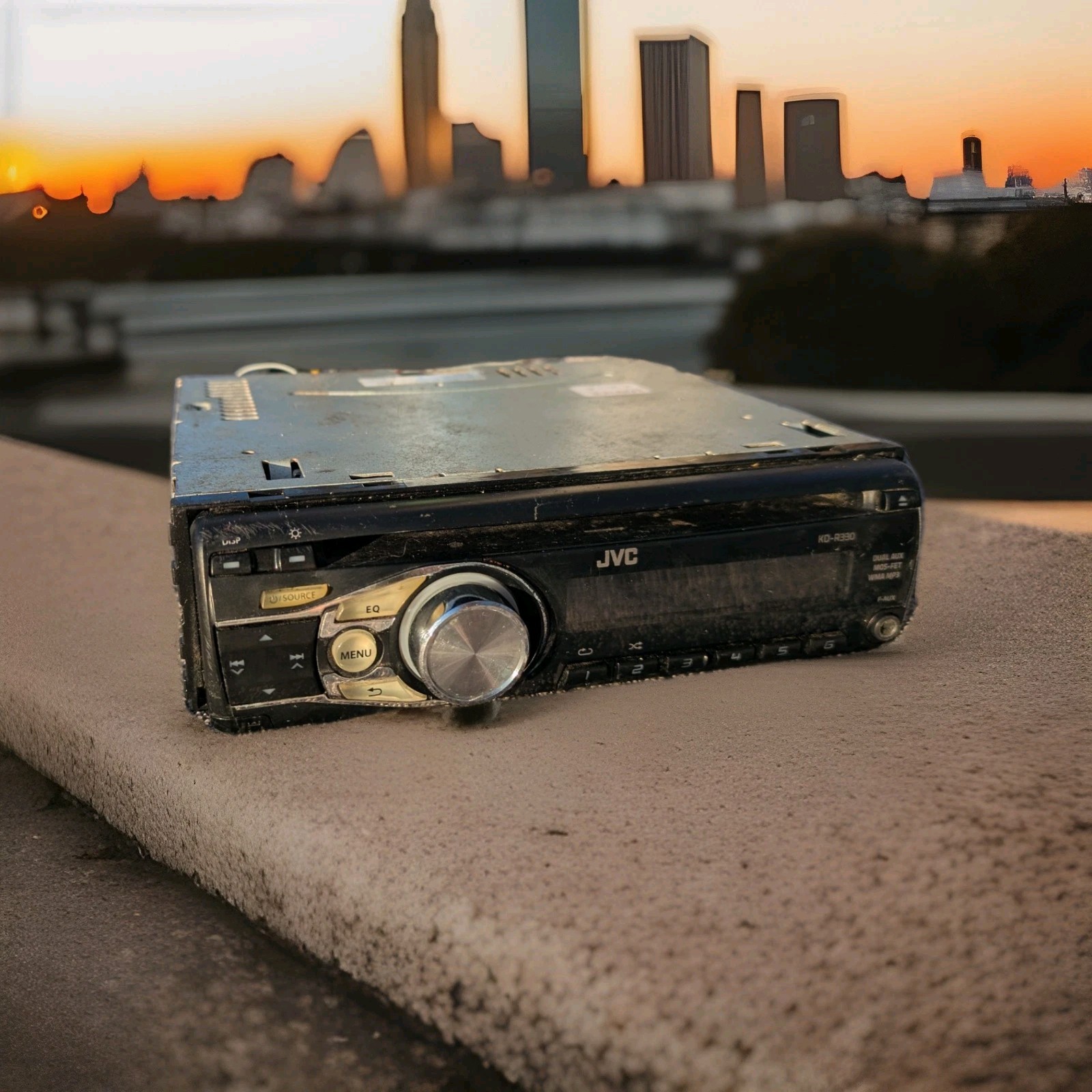 JVC KD-R330 car stereo Compatible Dash Opening 2 inches tall and 7 inches wide
