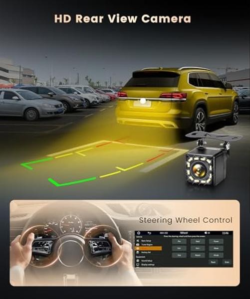 Single DIN Car StereoWireless Carplay Android Auto – 6.86-Inch Touch Screen Car