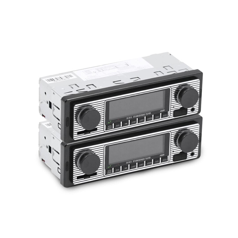 US Bluetooth Vintage Car FM Radio MP3 Player USB Stereo Audio Receiver AUX