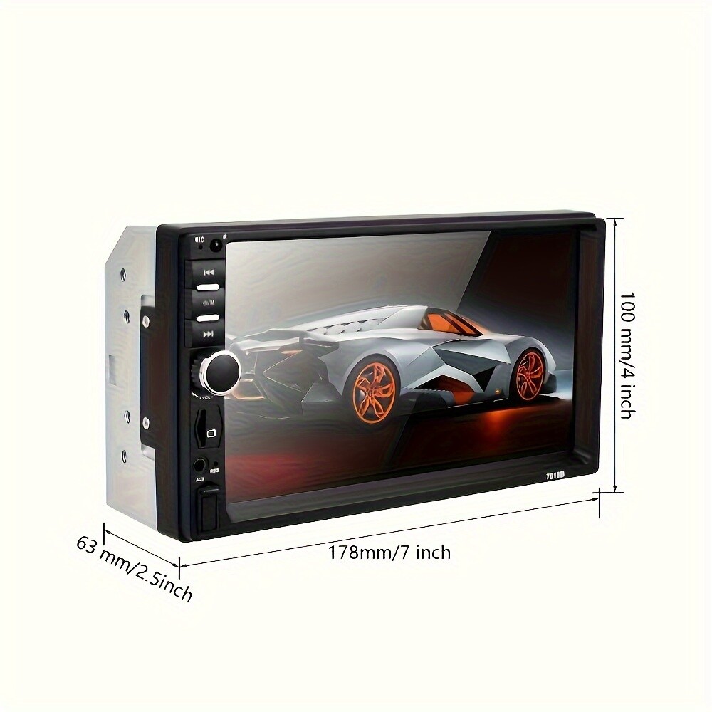AUX Car MP5 Player 7″ Double 2DIN B-T Touch Screen Stereo Radio USB Camera USB_