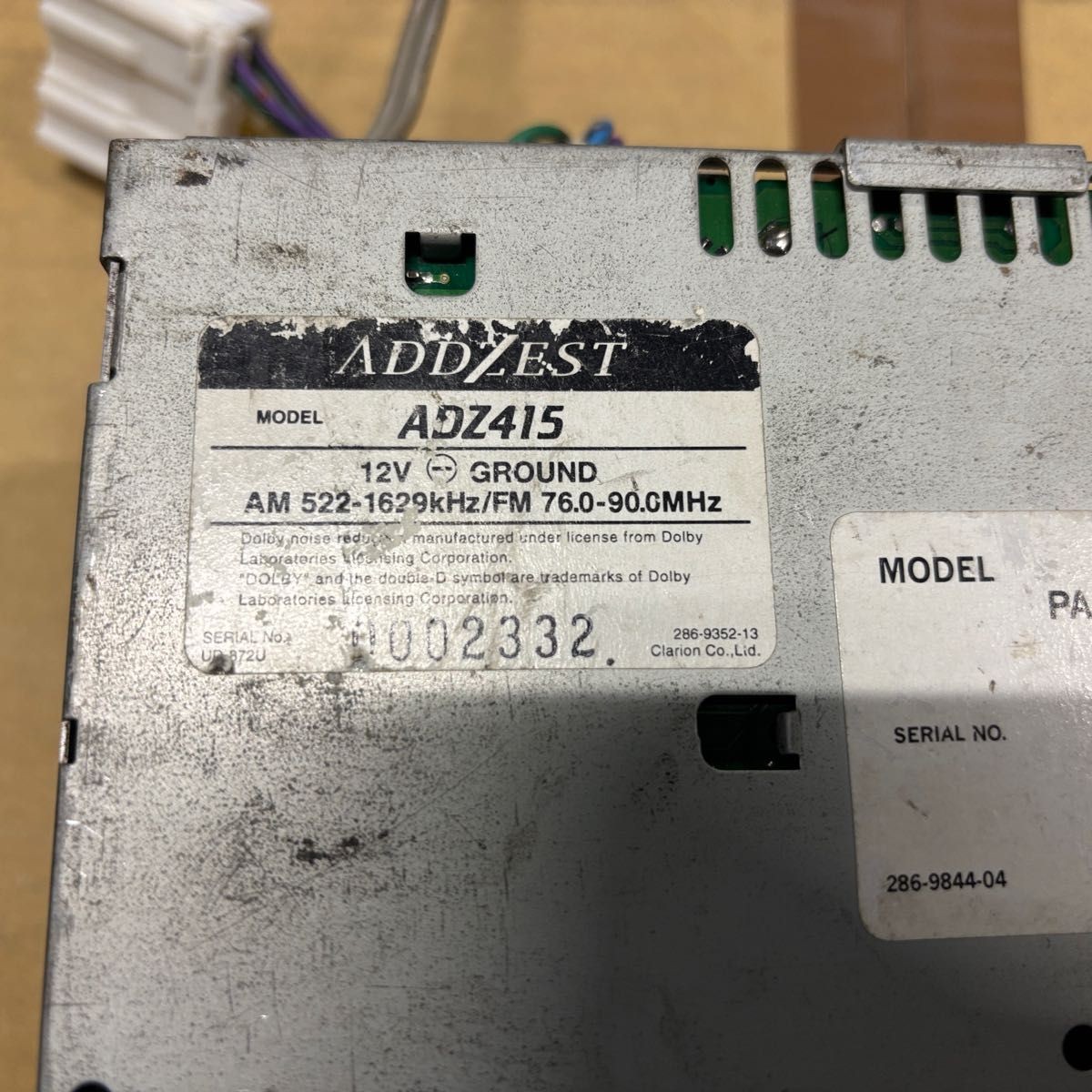 Clarion ADDZEST ADZ415 2DIN CD Cassette Car Audio Player as is