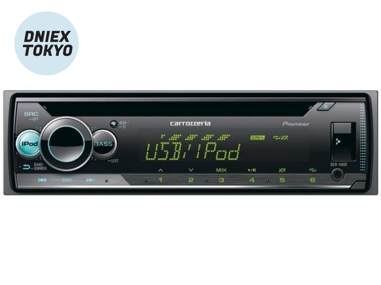 Pioneer Audio DEH-4600 1D CD USB iPod iPhone AUX DSP Carrozzeria Color Black