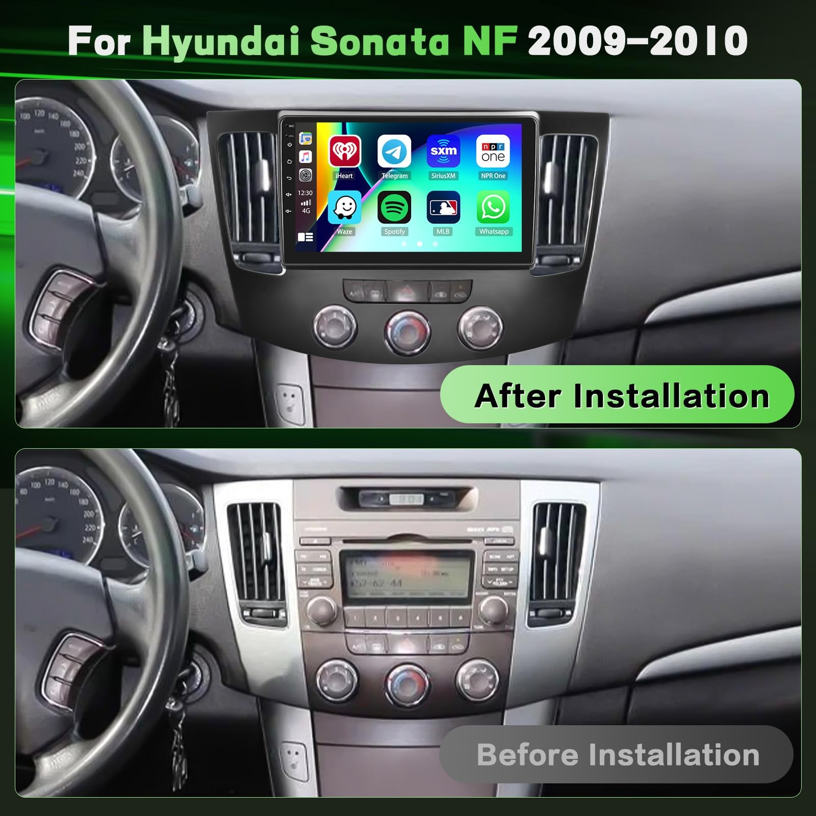 2+64GB Android 15 Car Radio for Hyundai Sonata 2009-2010 Wireless Carplay And…