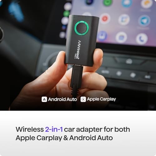 TWO+ Compatible with Android Auto & Apple Carplay 2-in-1 Wireless Adapter |
