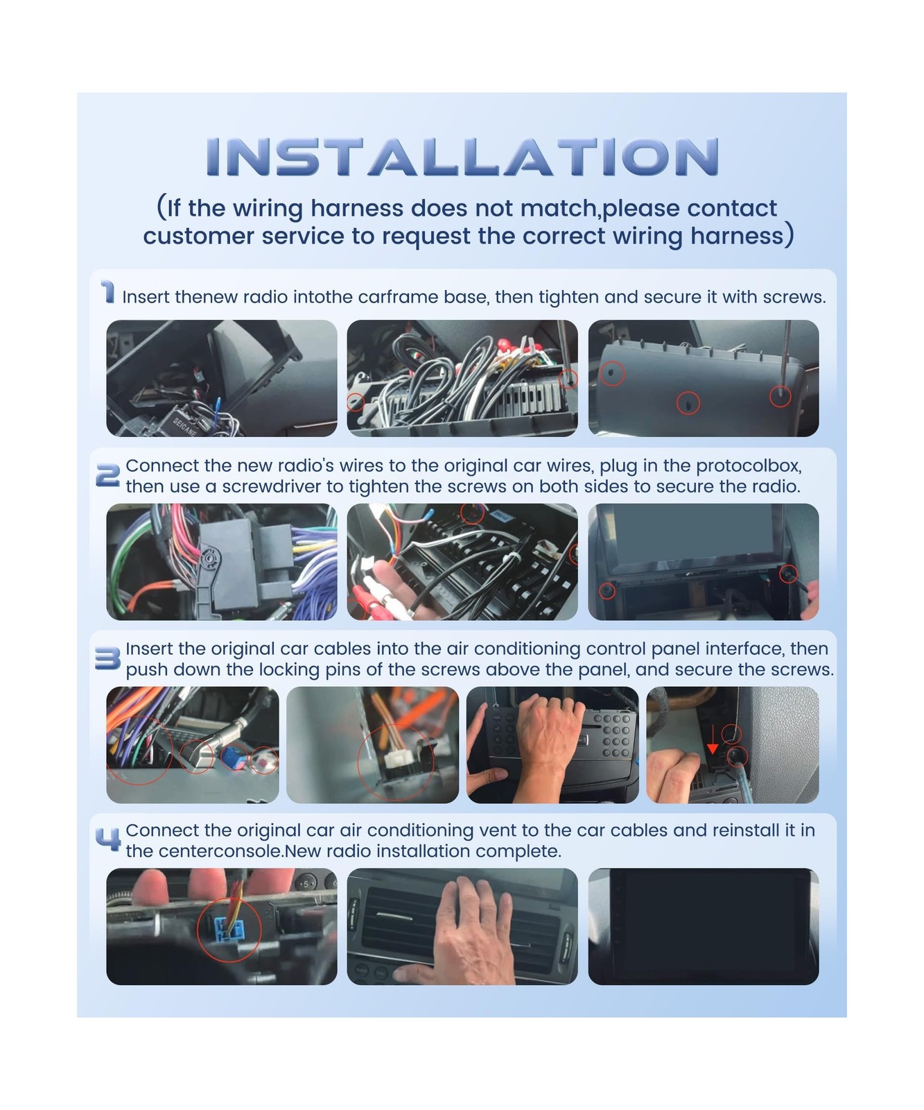 8 Core 4G+64G Car Stereo Radio for Mercedes Benz C-Class C180/C200/C230/C250/…