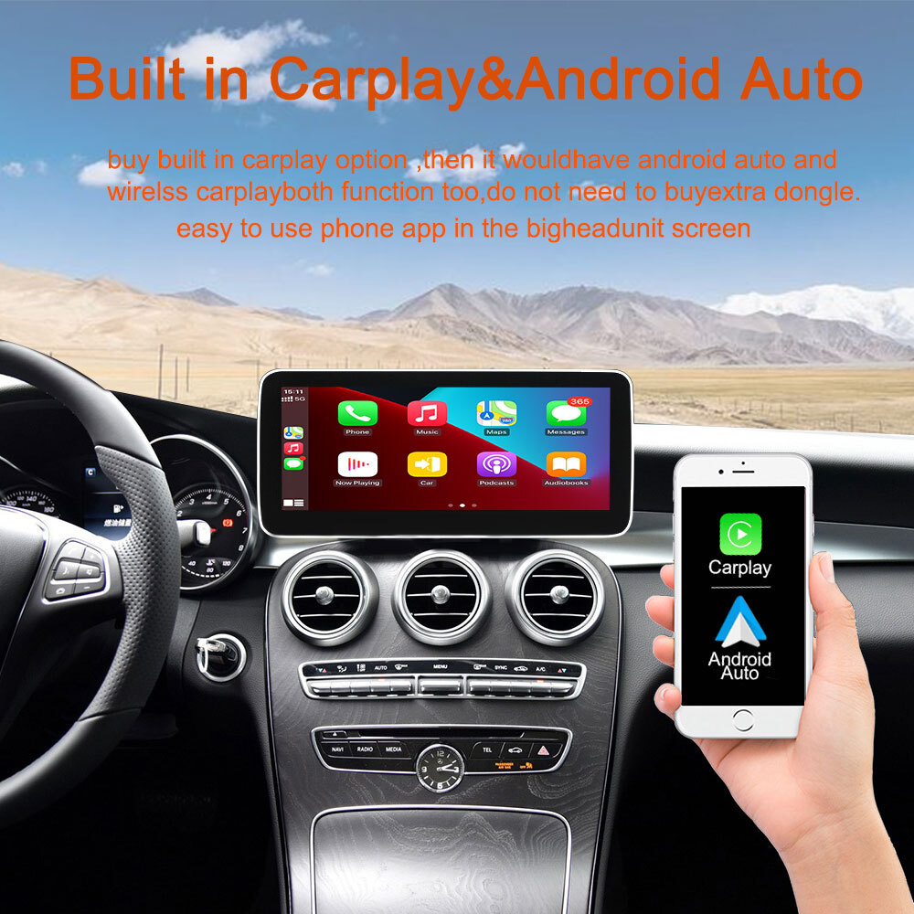 10.25″HD Car Stereo Player for Benz W204 C-class 2008-2010 GPS Carplay WiFi SWC