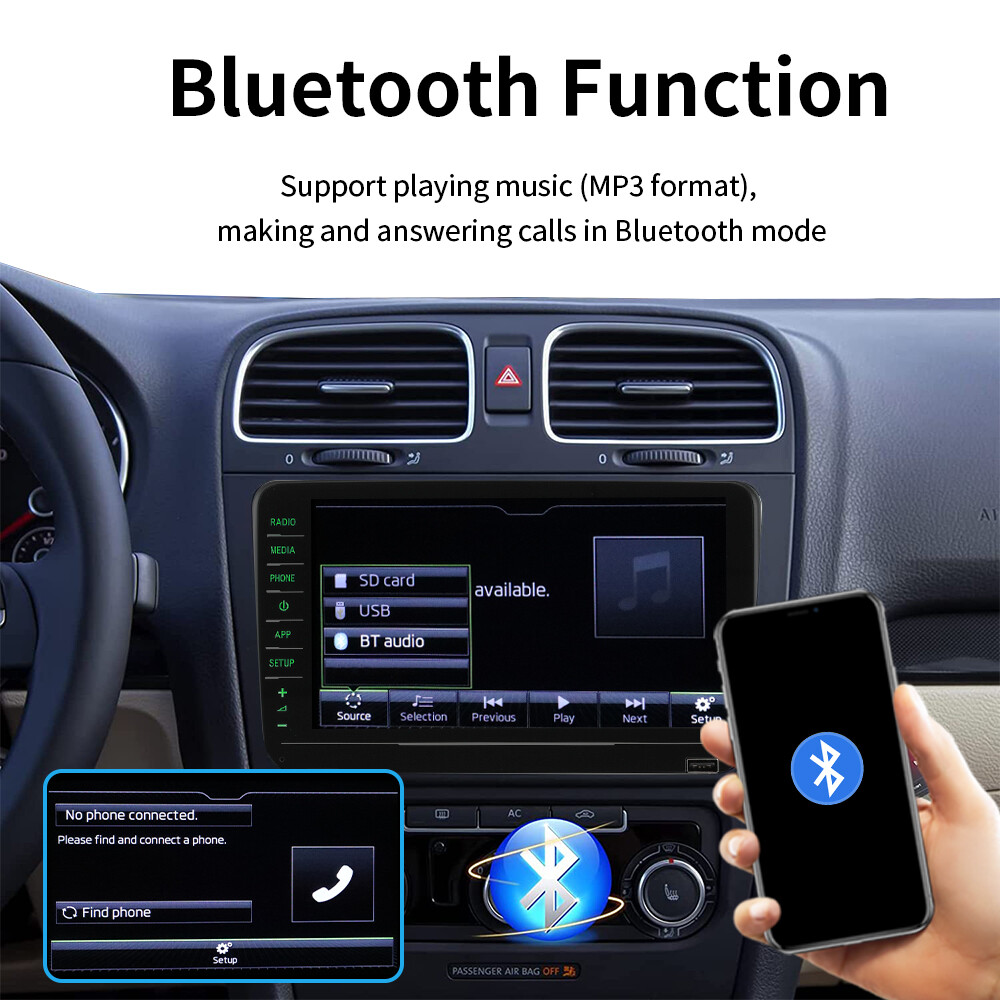 Green light For Skoda 8″ NONAME RCD330 RCD880 PRO Car Radio Carplay Android Auto