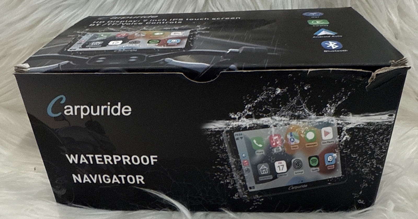 Carpuride W702 7” Motorcycle CarPlay & Android Auto GPS Navigation Screen-OPEN B