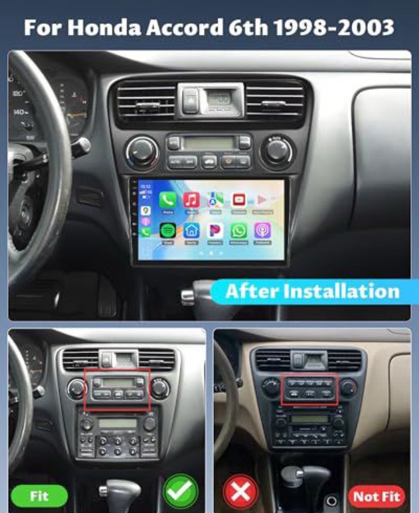Honda Accord 1998-2003 2DIN Android Radio 9in Touchscreen GPS WiFi BT