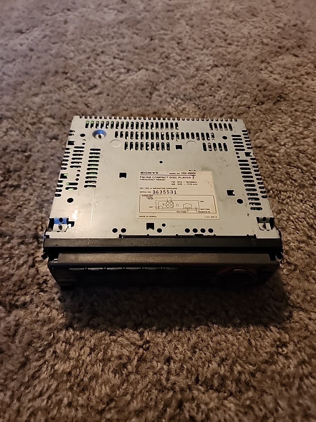 Sony Head unit CDX-4000X