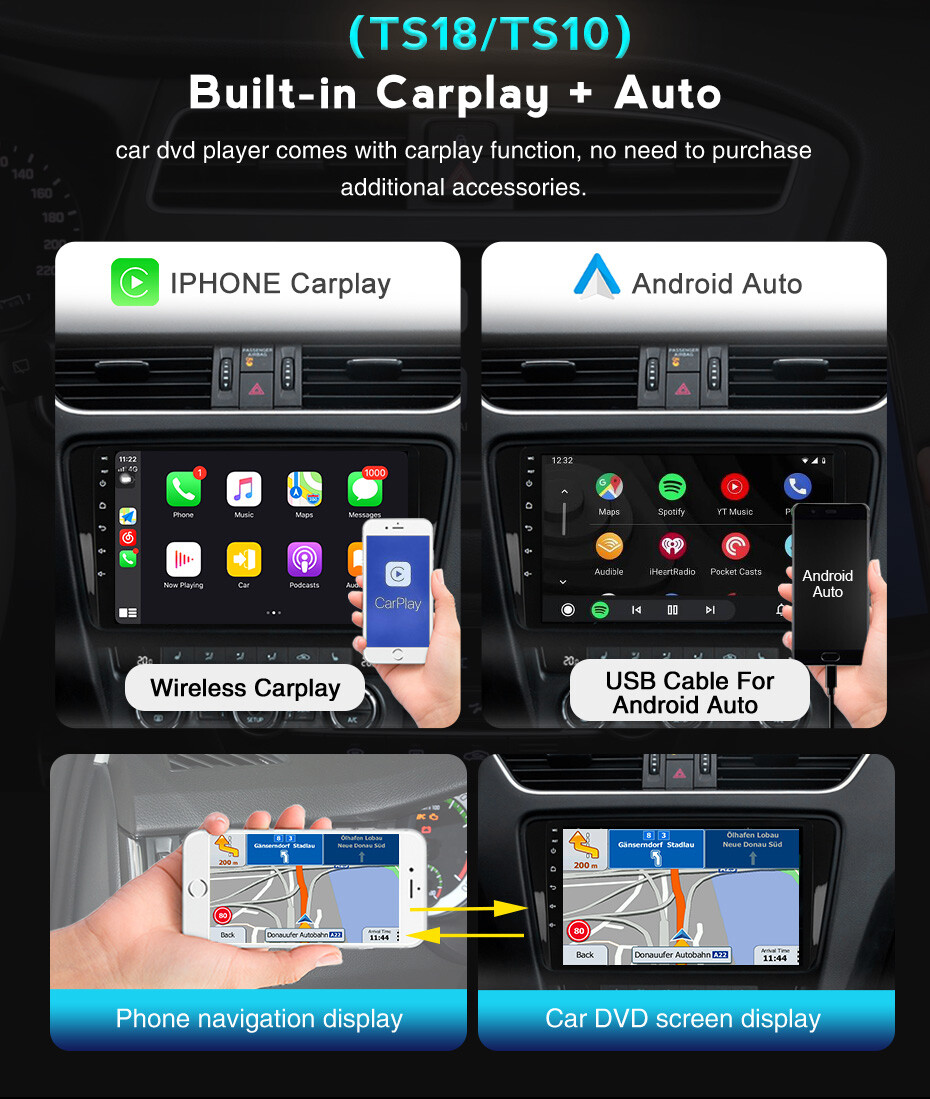 Apple Carplay For Honda CRV 2007-2011 Android Car Stereo Radio GPS 9” Head Unit