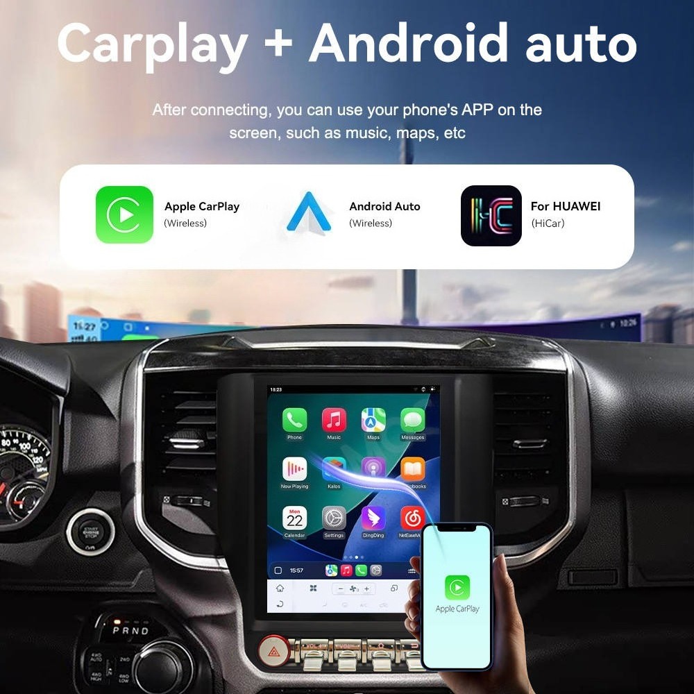 10.4″ Android Radio For 2019-2021 Dodge RAM 1500 2500 3500 GPS CarPlay 2+64G