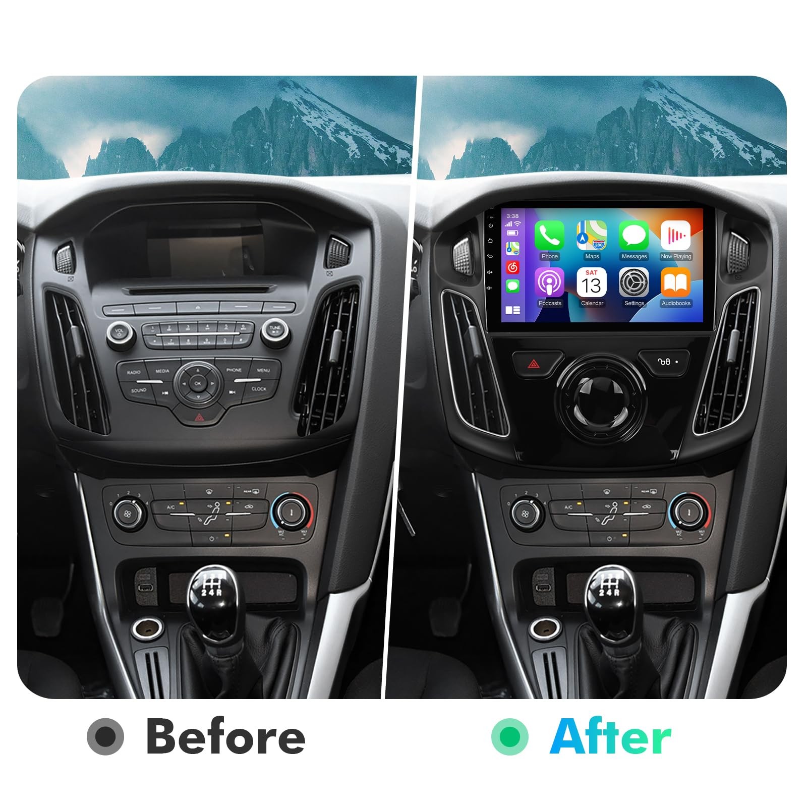 9 Inch IPS Touchscreen Android 13 Car Stereo for Ford Focus 2012-2018 Dual USB