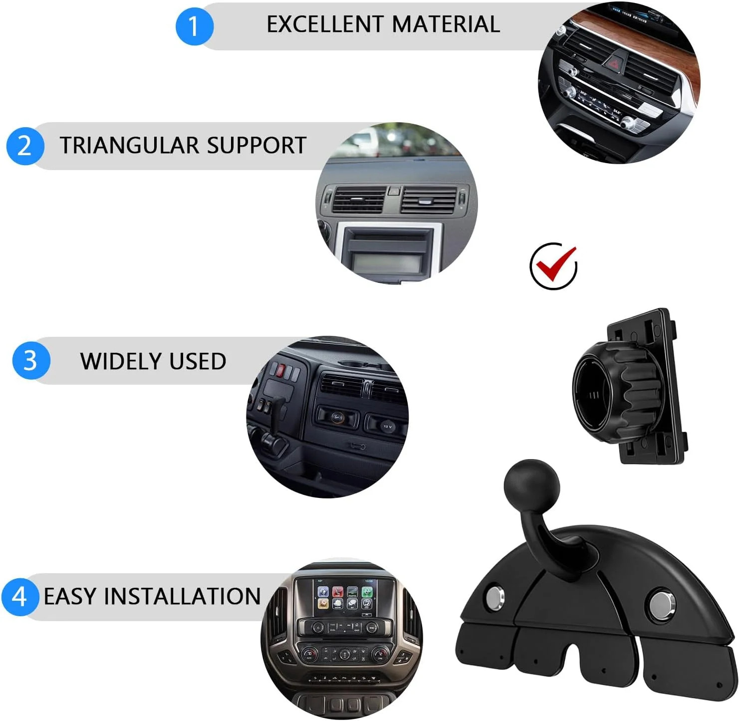 7-10″ CarPlay Screen CD Slot Mount 360° Adjustable Holder for Car Monitors