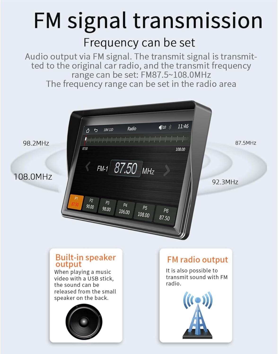 High-Resolution 7” Car MP5 Player with Bluetooth & Reverse Image Functionality