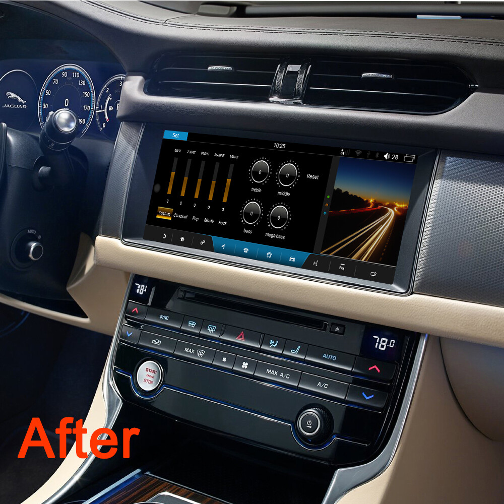10.25″HD Car Video Player for Jaguar XF XFL 2016 2017 2018 GPS Carplay SWC DSP