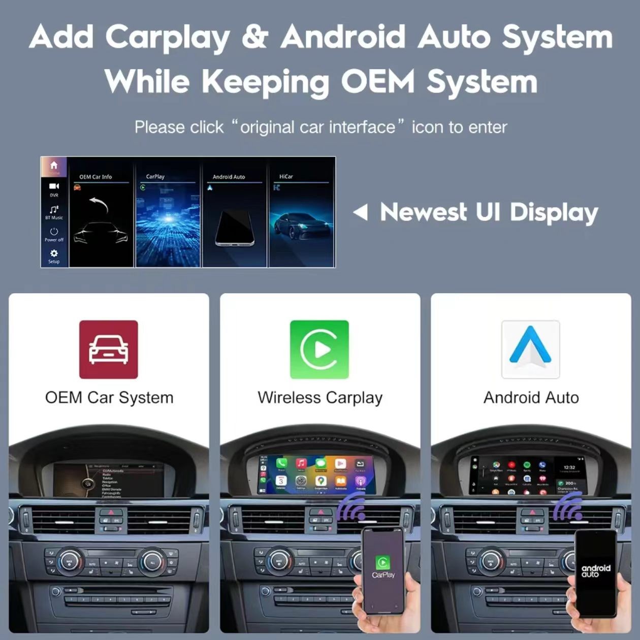Carplay/Android Auto 8.9” Touchscreen For BMW 2005-2008 CCC-Or 2009-2010 CIC