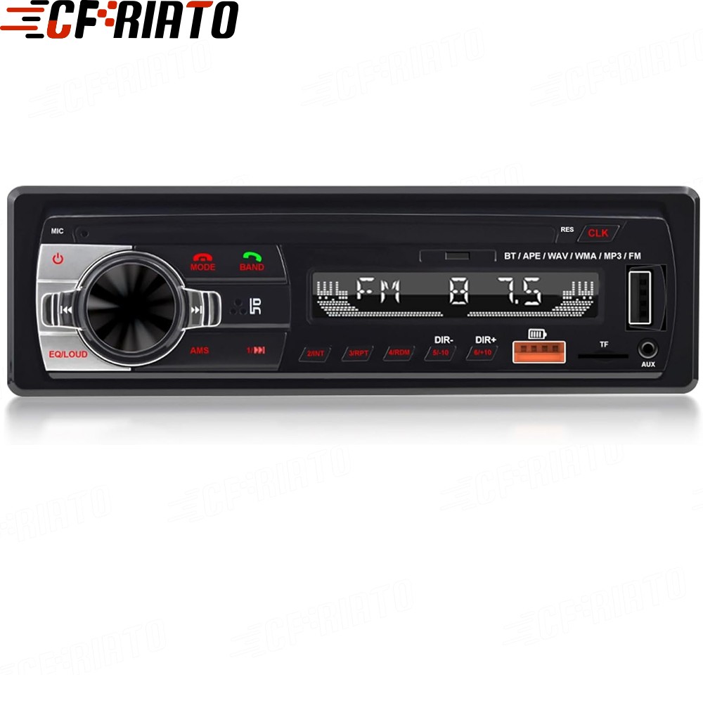 Single 1 DIN Car Stereo Radio MP3 Player Head Unit Audio Receiver BT FM AUX USB