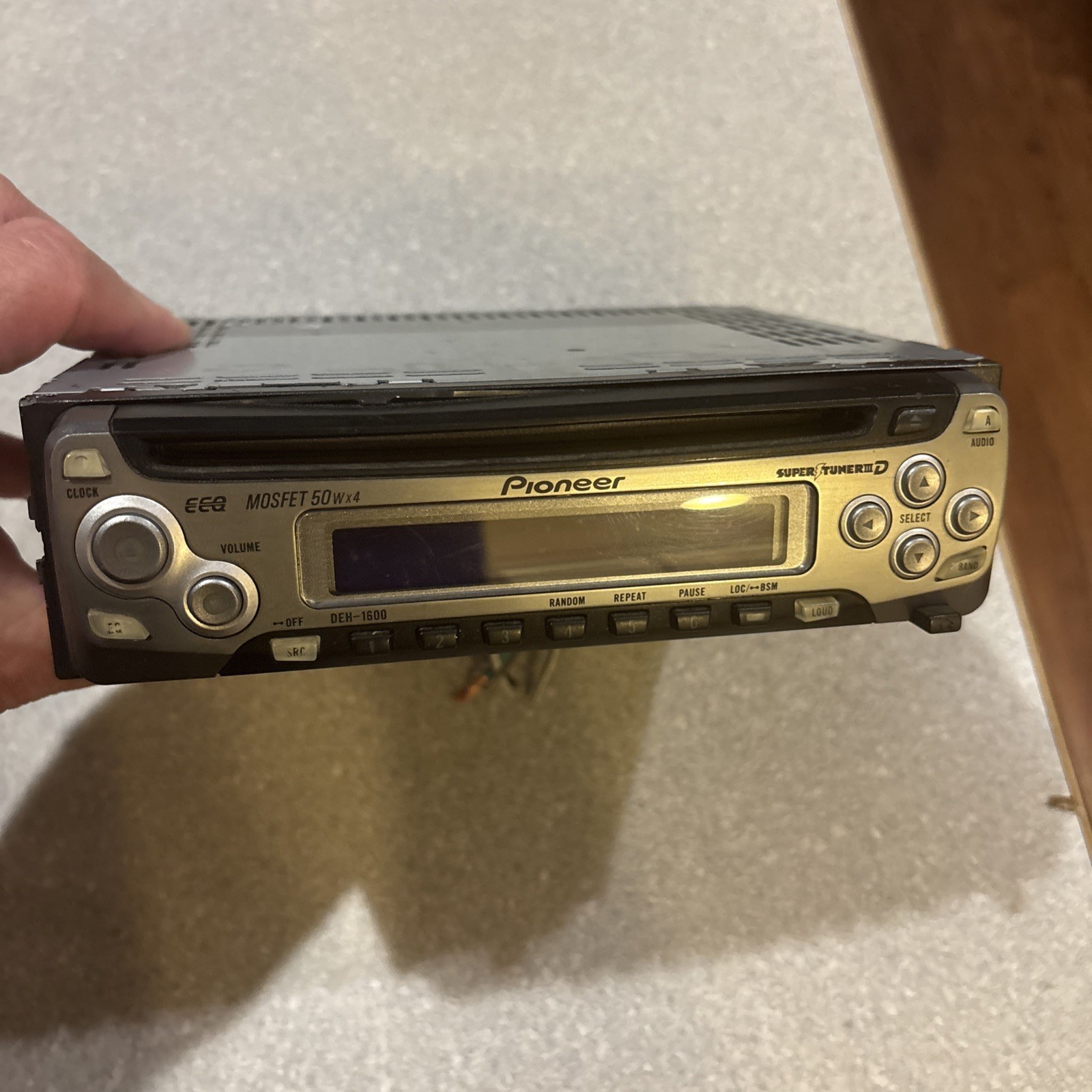 Vtg Pioneer DEH-1600 Super Tuner III Car CD Player High Power Mosfet