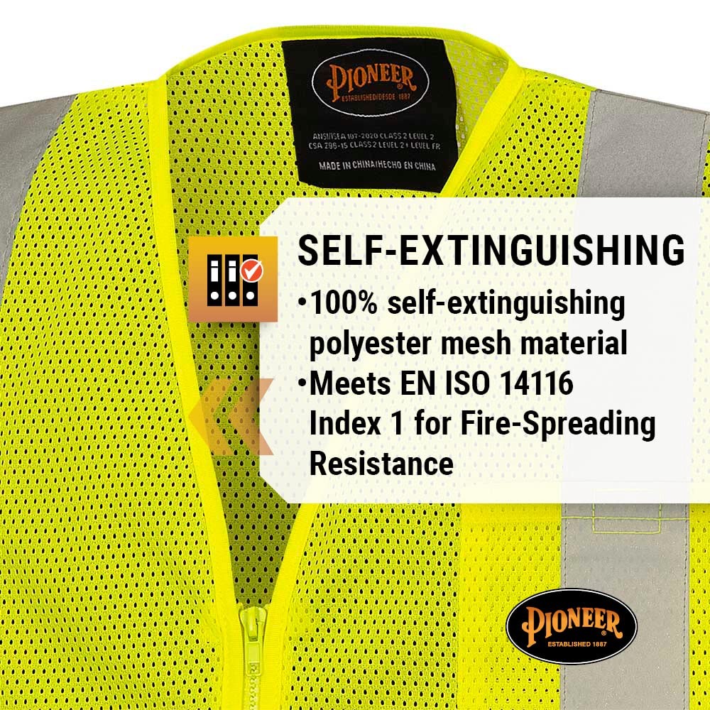 Hi Vis Self-Extinguishing FR Safety Vest for Men & Women – Flame Resistant Me…